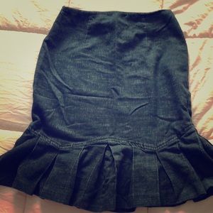 Black pencil skirt with ruffles
